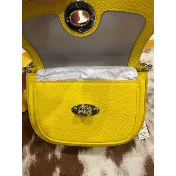 Marc Jacobs Yellow and Silver Small Shoulder Bag Purse New - Picture 6 of 8